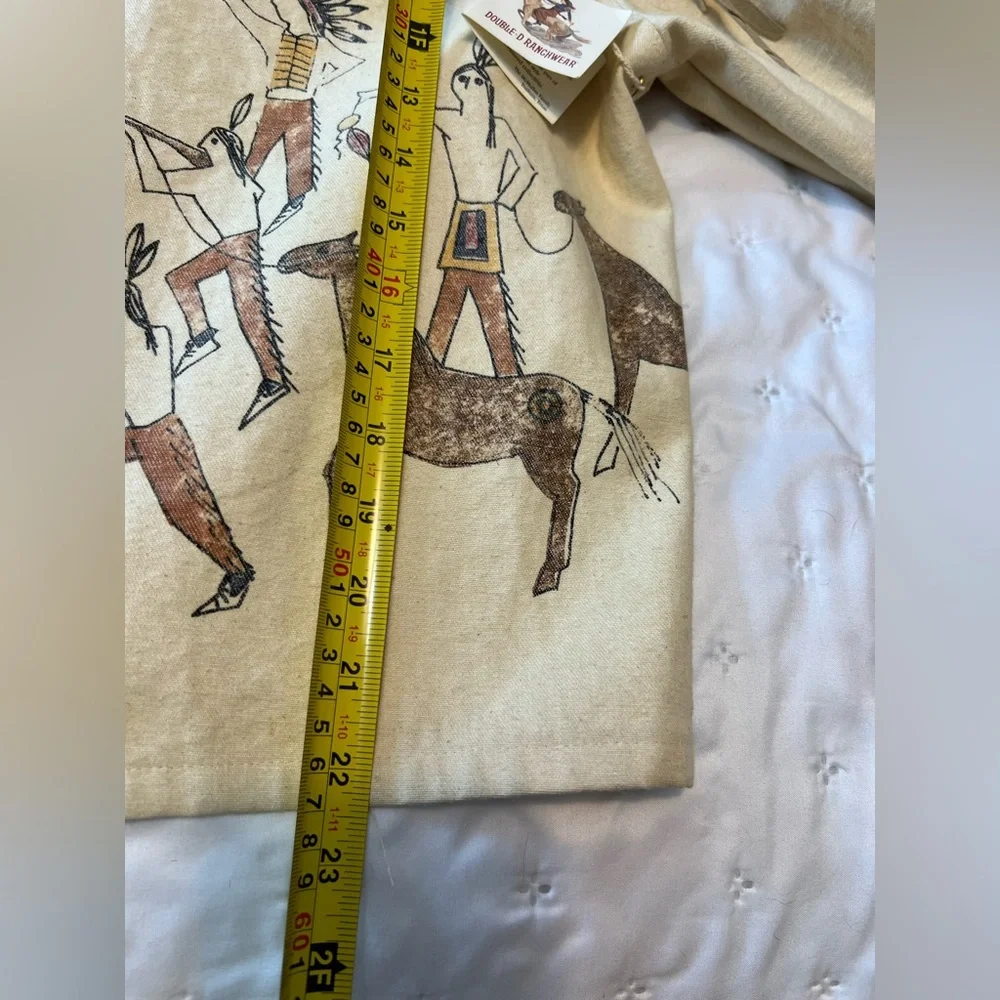 VTG Double D Ranch Cream Fringe Painted Western Jacket - Picture 15 of 17